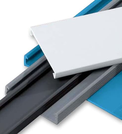 TYD1CPG6 Ty-Duct Wiring Duct Cover, 6 ft L x 1 in W, PVC, Gray