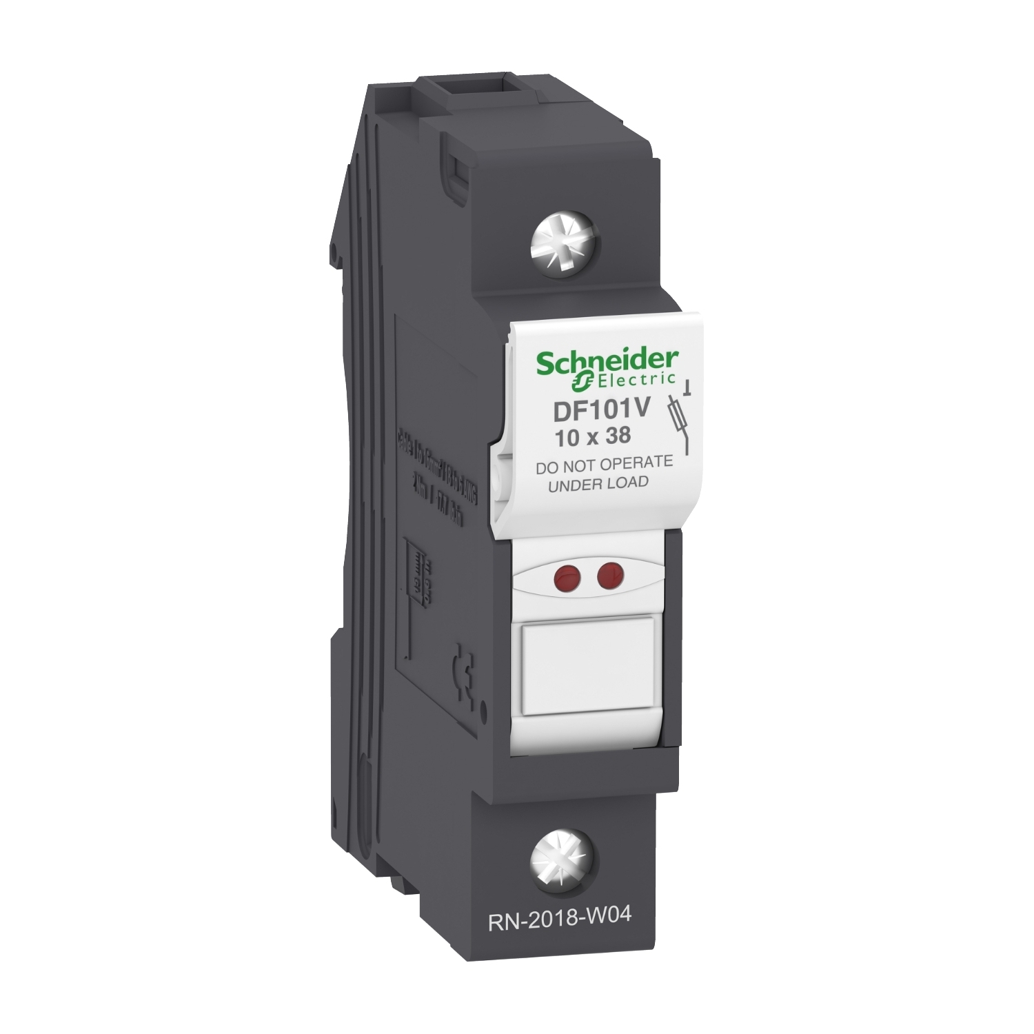 DF101V TeSys Fuse Holder With LED Blown Fuse Indicator, 690 V AC, 32 A, 16 to 10 AWG Wire, 1 Pole
