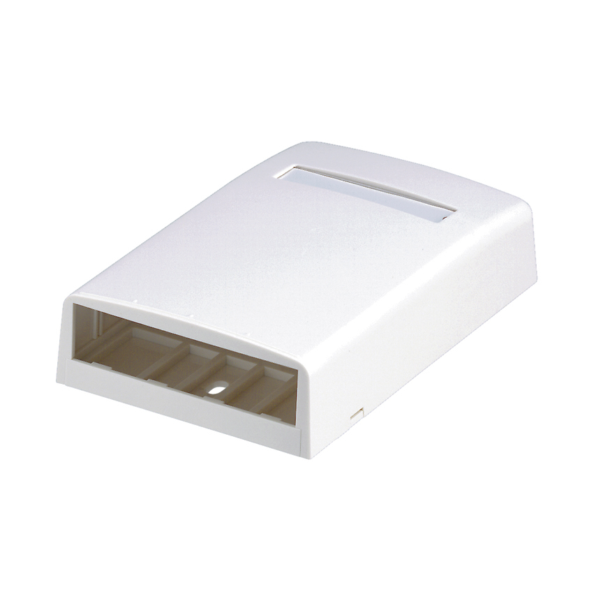 Mini-Com, Surface Mount Boxes, Elongated, 4 port, Electric Ivory