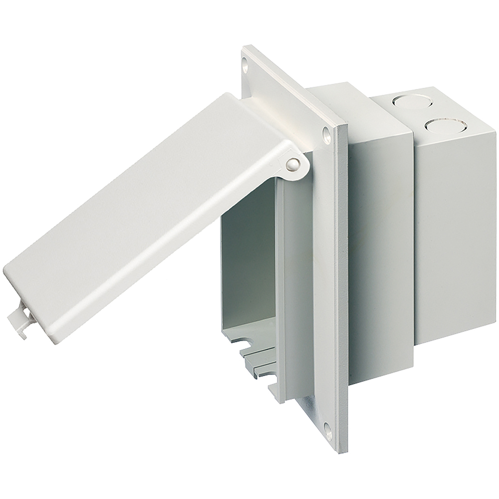 DBVR1W InBox DB Series 1-Piece Extra Duty Low Profile Weatherproof While-In-Use Box, Plastic, 22 cu-in Capacity, 1 Gang, 1 Outlet, 7.186 in L x 4.934 in W x 5.16 in D
