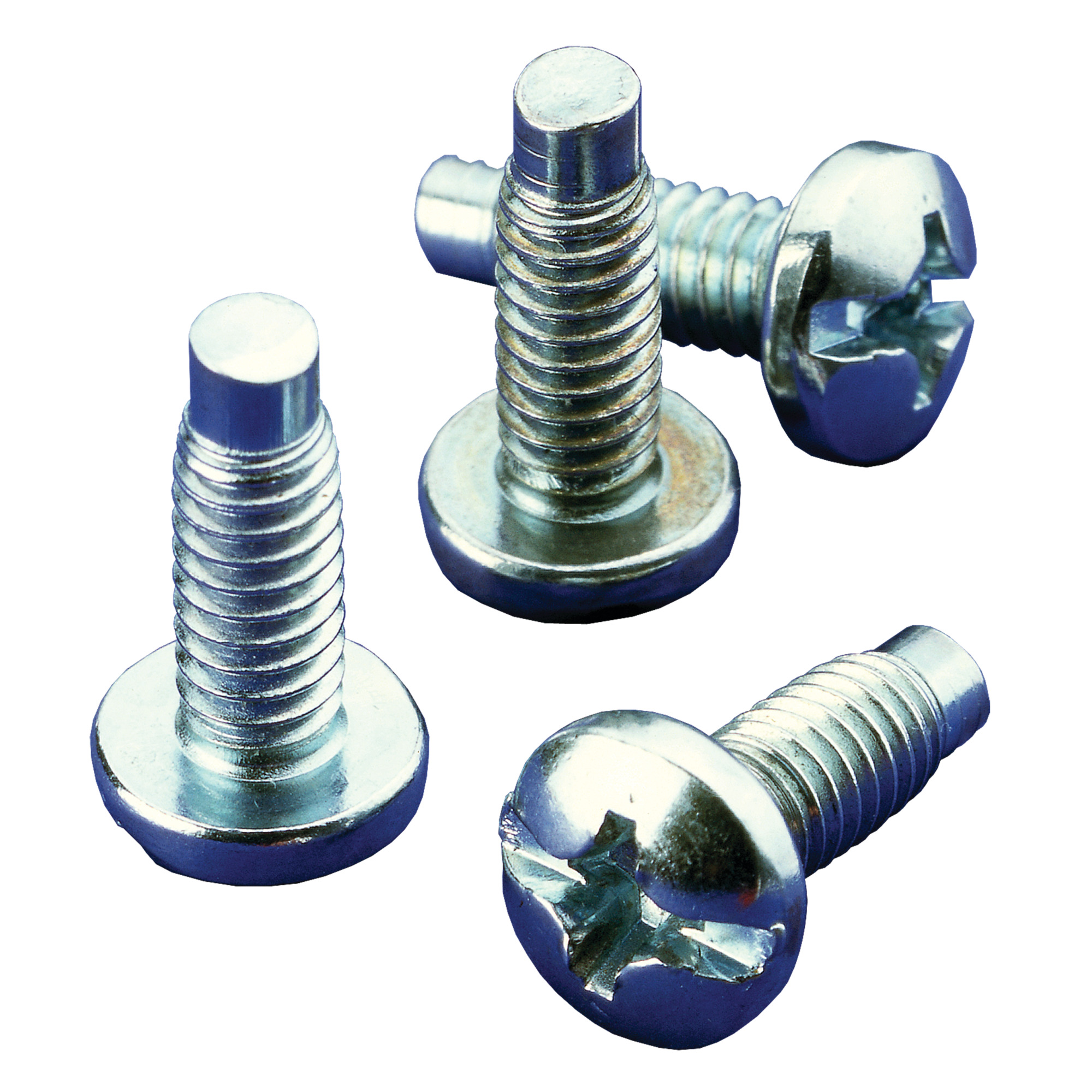 AS1032 A80/DACCY/X20 Screw Package, For Use With A72H2518FS, A72H3124FS, A72H3724FS Free-Standing Enclosure, Type RA and RP Rack Mount Angle, #10-32 x 5/8 in Combo Head, Steel, Silver
