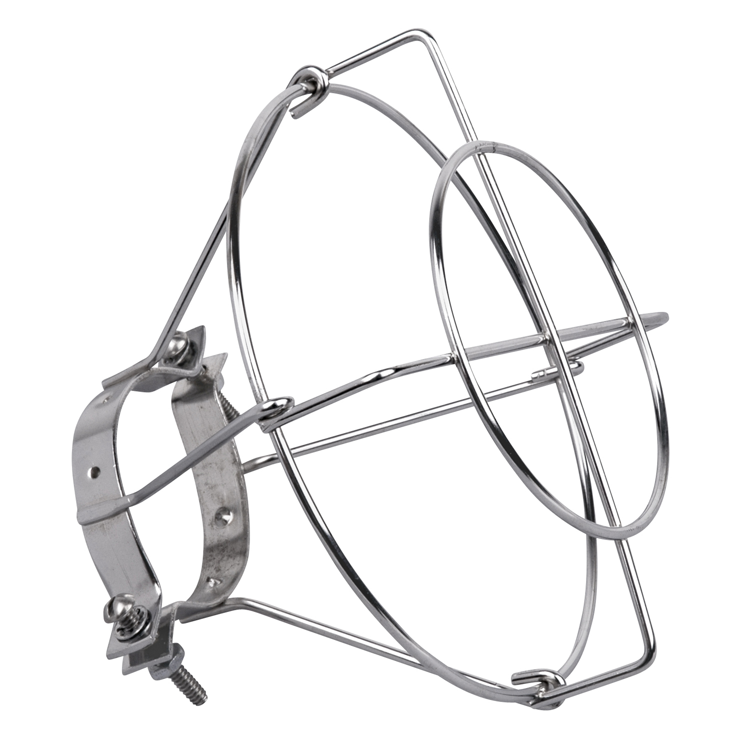 LG-80 Red Dot Wire Guard, For Use With L-80 Series Lampholder, 150 W Fixture, Die Cast Zinc, Silver