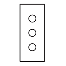 PBS3B Pushbutton Enclosure With Captive Screw, 7 in L x 2-3/4 in W x 3-1/2 in D, 3 Outlets, NEMA 12/13/IP65 NEMA Rating, Steel