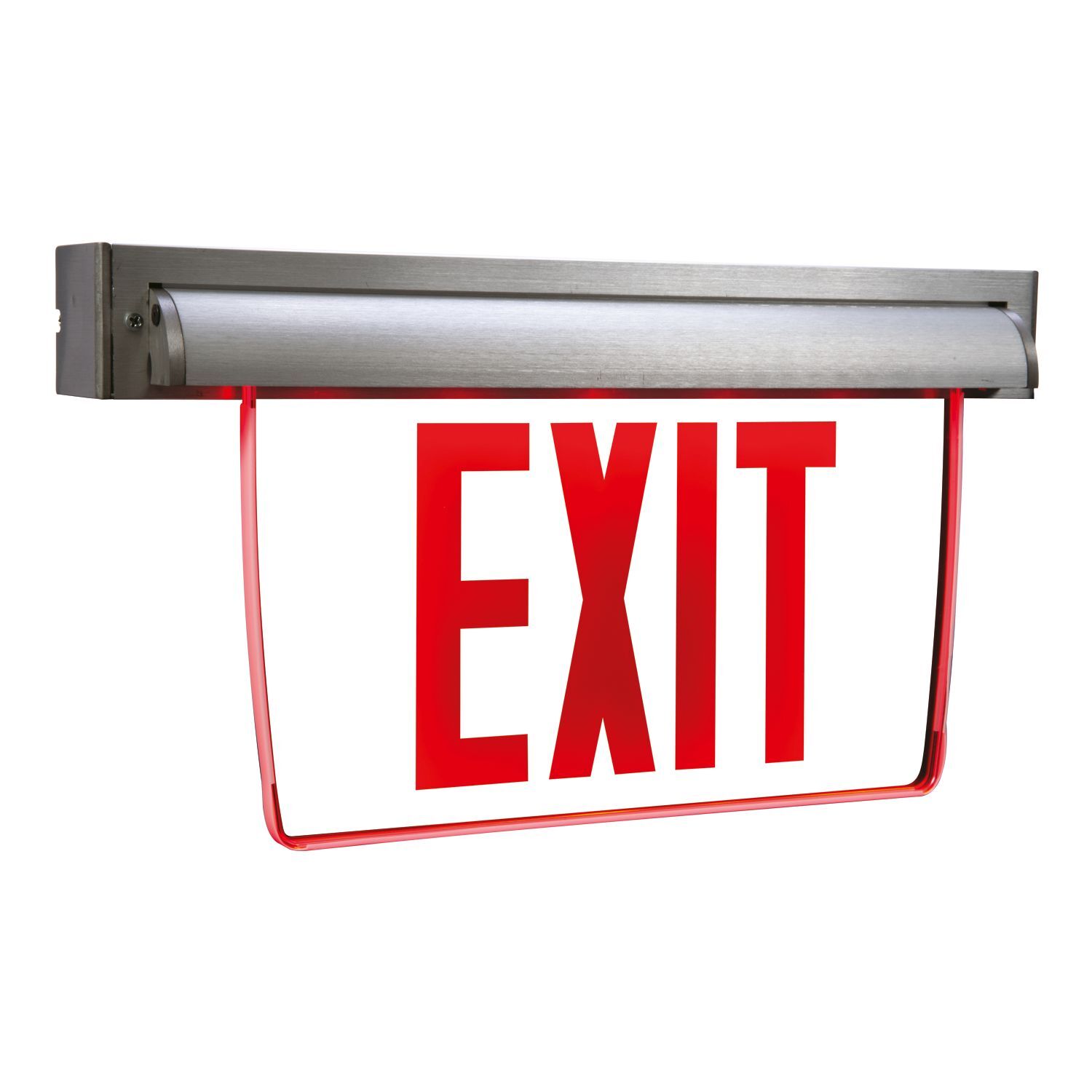 EUX7RH Sure-Lites Universal Exit Sign, LED Lamp, 0.9/1.1 W Fixture, 120 to 277 V, EXIT Legend