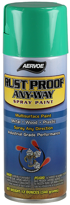 304 Solvent Based Rust Proof Paint, 16 oz Container, Safety Green, 15 min Curing
