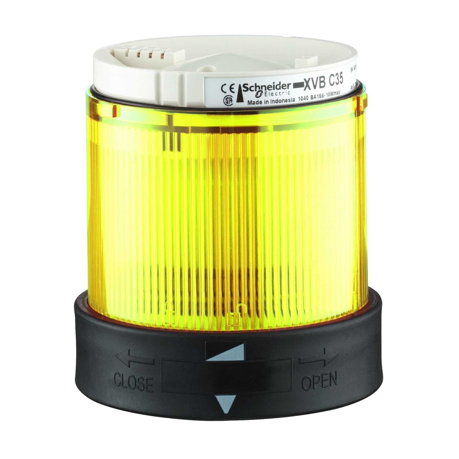 XVBC2B8 Harmony Illuminated Indicator Bank, 24 VAC/VDC, LED Lamp, 70 mm Dia, Panel Mount, Yellow