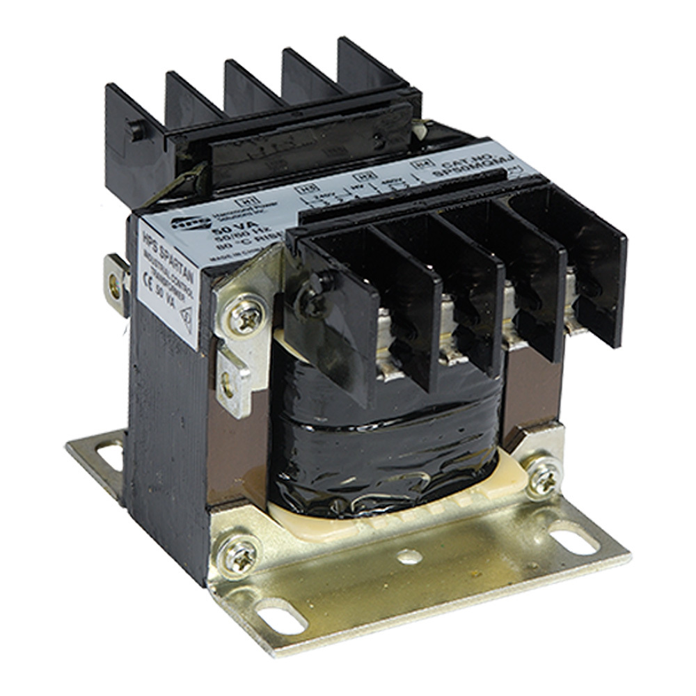 SP50QR Spartan Dry Type Control Transformer, 240/480 V AC Primary, 12/24 VAC Secondary, 50 VA Power Rating, 50 Hz, 1 Phase