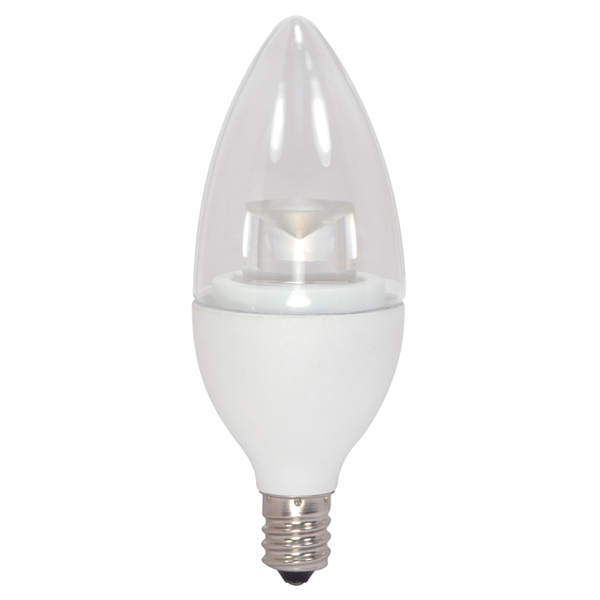 S8952 Dimmable LED Lamp, 4.5 W, 40 W Incandescent Equivalent, E12 Lamp, B11 Torpedo Shape, 1200 Lumens
