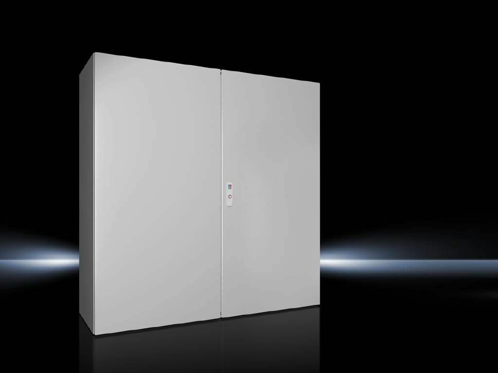 1114000 AX Series Compact Enclosure With (2) Gland Plate, 1000 mm W x 300 mm D x 1400 mm H, NEMA 12, Carbon Steel