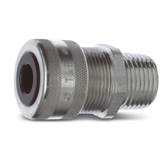 2922AL T&B Ranger Liquidtight Strain Relief Cord Connector, 1/2 in Trade, 1/2 to 3/4 in Cable Openings, Aluminum
