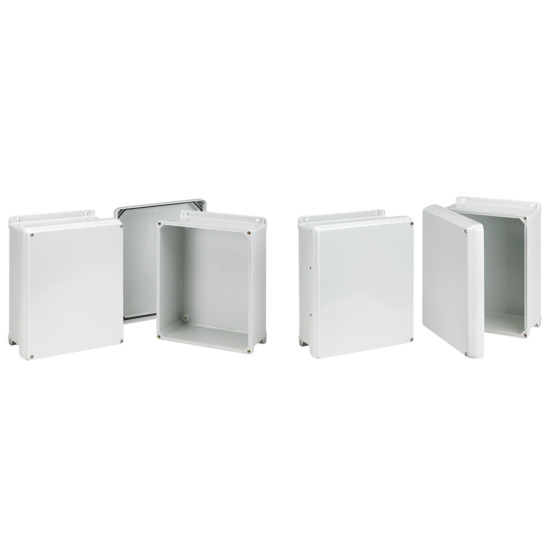 HJ1008WLG Enclosure, 11.31 in L x 9.31 in W x 5.43 in D, NEMA 4X/IP66 NEMA Rating, Fiberglass
