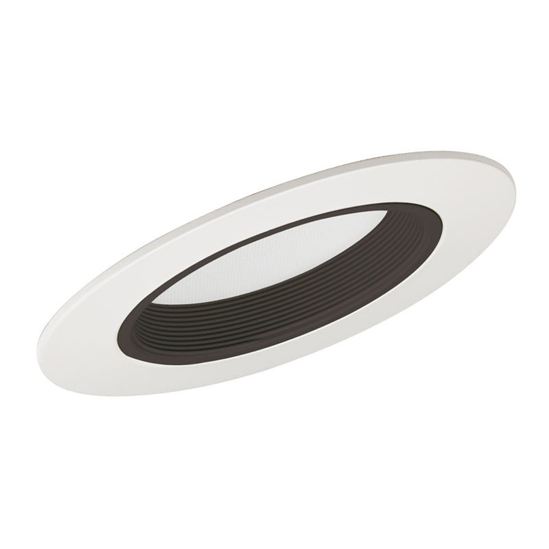 603 WWH Lensed Super Sloped Flat Diffuser Trim, 9-1/8 in OD, Halogen Lamp, For Use With IC928, TC928, TC928R Series Housing