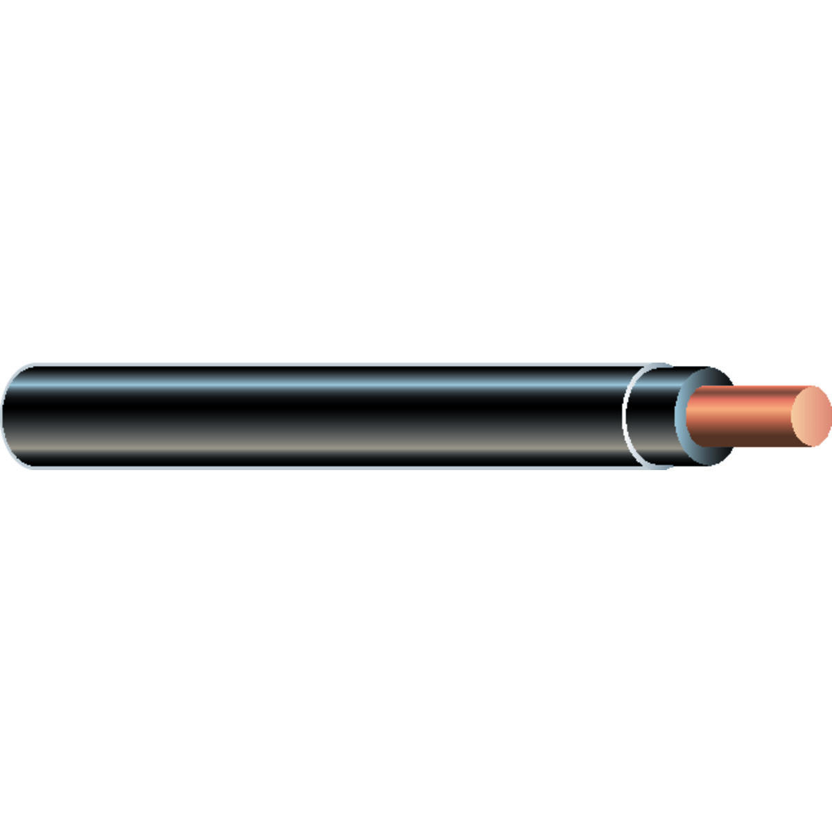 11295308 NoLube SIMpull Type XHHW-2 Building Wire, Reel Packaging, 600 V AC, (1) 8 AWG Stranded Copper Conductor, 5000 ft L, Black