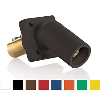 16R27-UR Rhino-Hide 16 Series 45 deg Cam Type Male Taper Nose Single Pole Receptacle, 600 V AC, 400 A, 1/0 to 4/0 AWG Wire, Double Set Screw Connection, NEMA 3R NEMA Rating