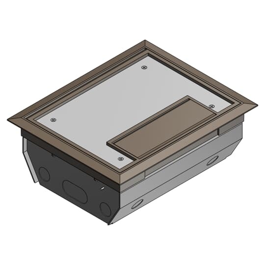 AFM-6-BRN Steel City 3-Compartment Raised Access Floor Module With Brown Cover, Steel