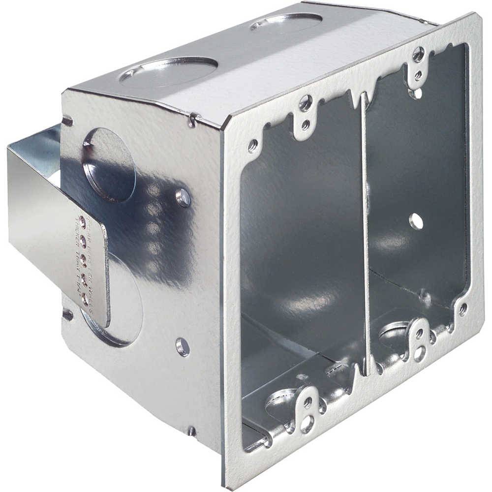 FSR404RD Outlet Box, Plastic/Steel, 27-1/2 cu-in Capacity, 2 Gangs, 4.25 in L x 4.185 in W x 3.875 in H