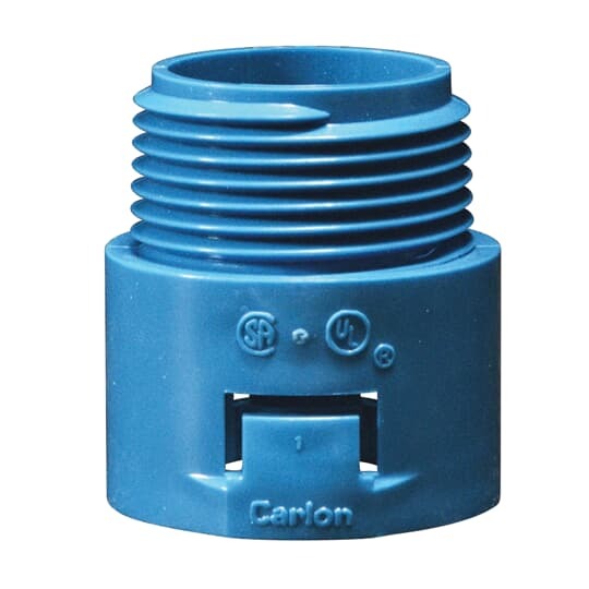 A243D Carlon 1-Piece Flexible Quick-Connect ENT Raceway Adapter, 1/2 in, Polycarbonate