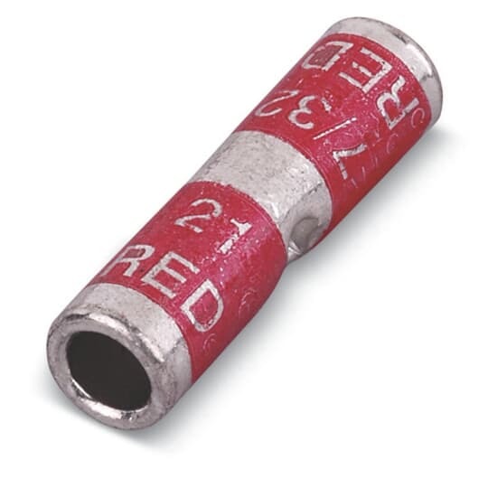 CSP250 Color-Keyed Short Barrel Compression Splice, 250 kcmil Copper Conductor, 2-1/4 in L, Copper