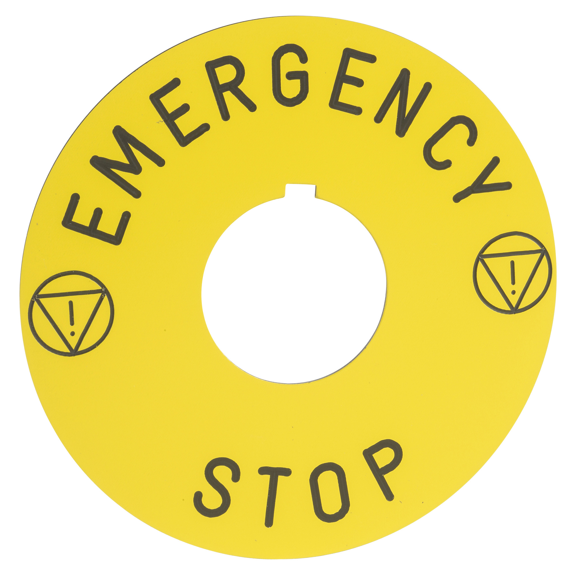 9001KN8330 Harmony Legend Plate, Round Plate, Plastic, Yellow Field
