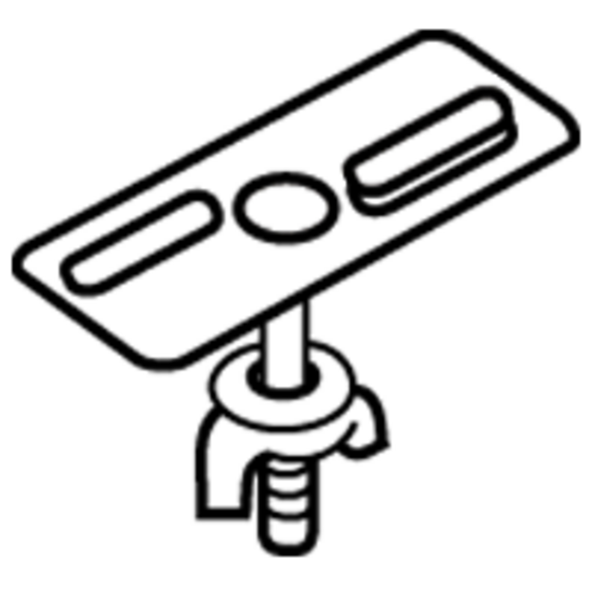 GLH5 Cable Hanger, For Use With Recessed Architectural Luminaire and 2 x 2 ft Fixture, #2 Cable, Aluminum, White