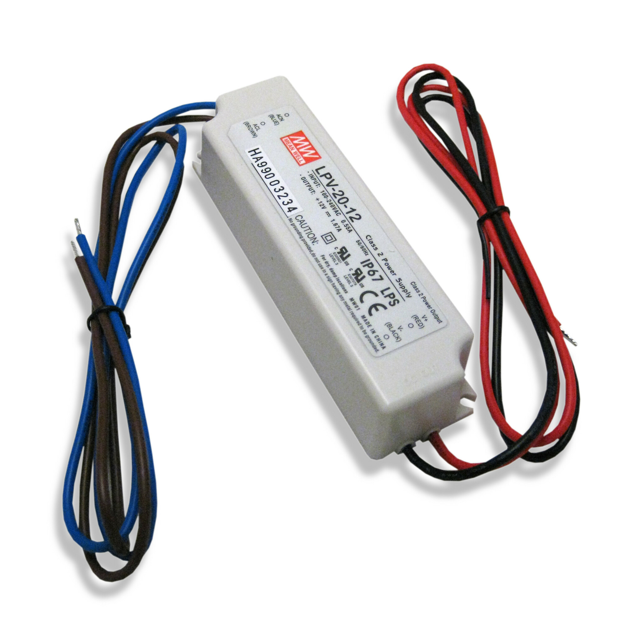 DI-0904 Constant Voltage LED Driver, 12V DC, 20W, Class 2