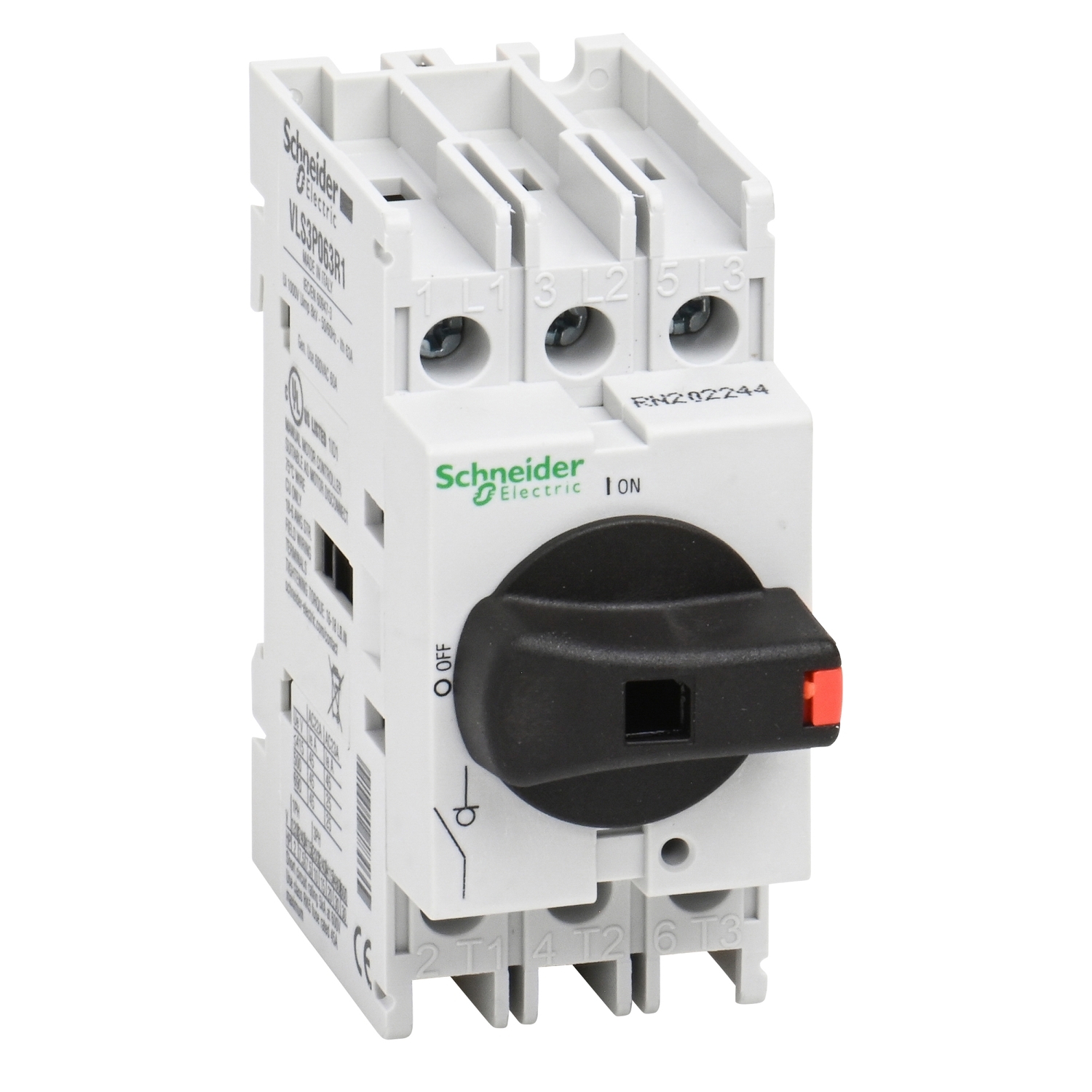 VLS3P063R1 TeSys Vario AC High Performance Body Switch Disconnector, 690 V AC, 25/45/60/63 A, 3NO 3 Form A Contact, 3 Poles