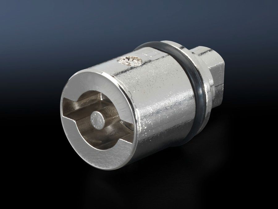 2466000 Double Bit Standard Version A Lock Insert, For Use With EB, BG, AE, Basic AE with Cam Type Enclosure, AE, Basic AE with 3-Point Lock Enclosure, Wall Mount Housing Enclosure, Die Cast Zinc