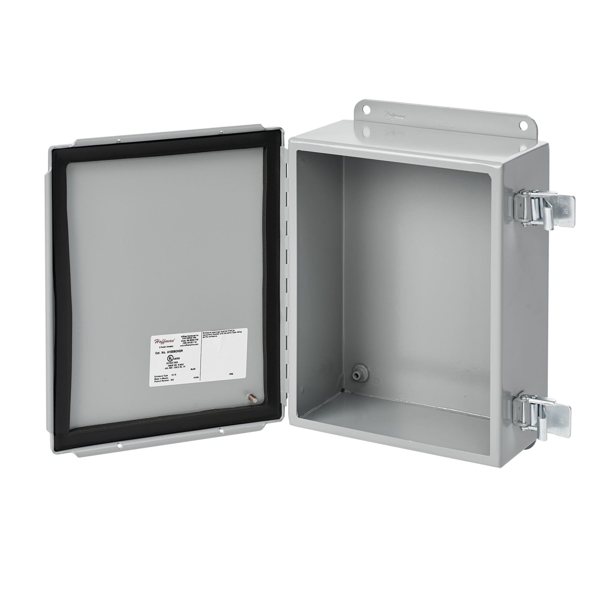 A606CHQR A51 Junction Box, 6 in H x 6 in W x 4 in D, Continuous Hinged Cover, NEMA 12/IP65 NEMA Rating, Steel