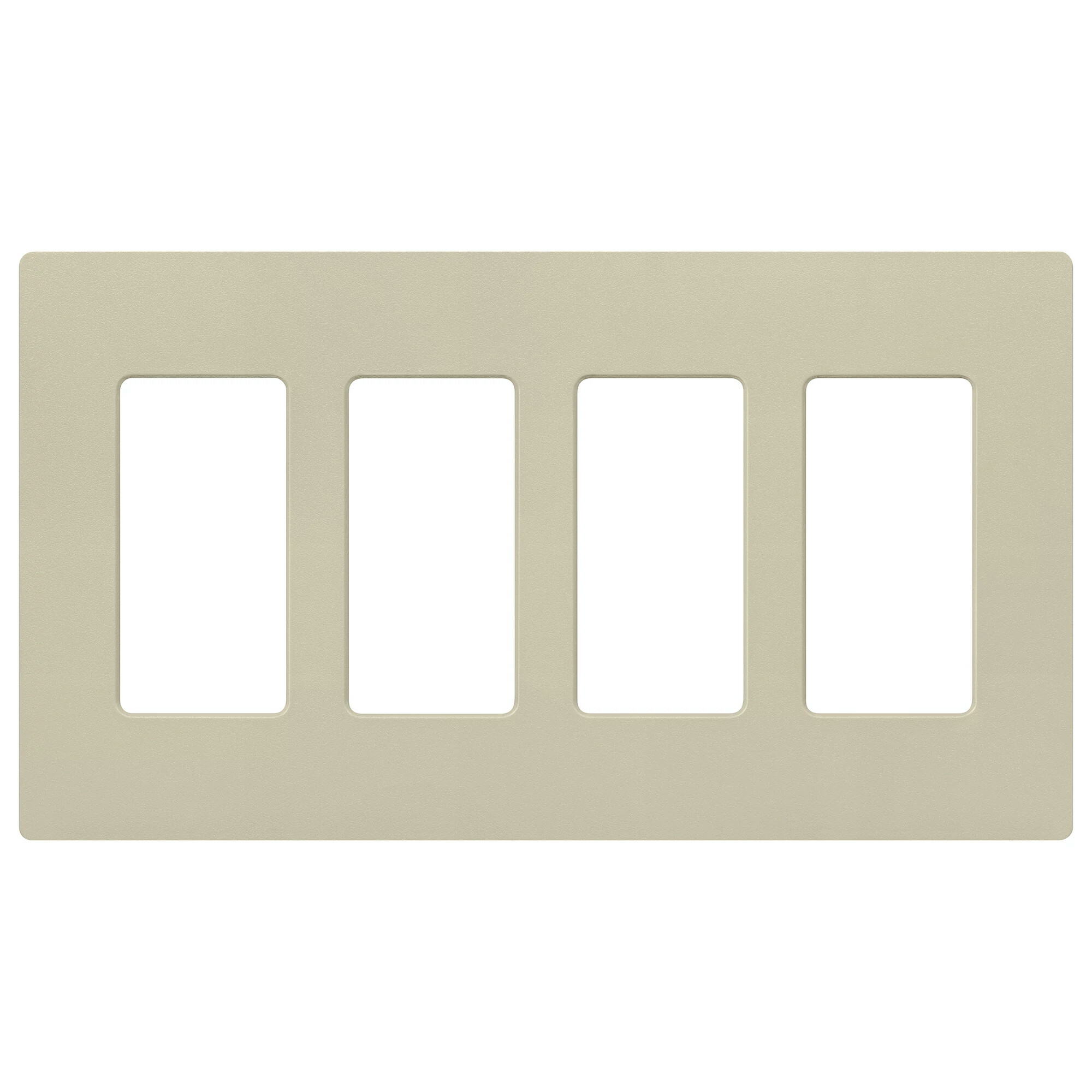 SC-4-CY Claro Wall Plate for Decorator-Style Dimmers, Switches, and Outlets, 4 Gang, Satin, Clay