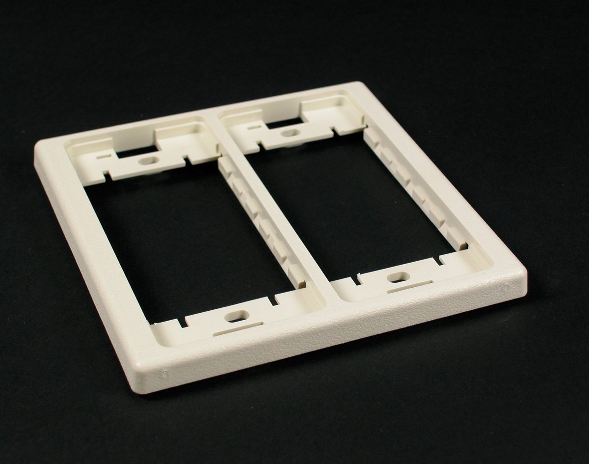 V2450 Dual Channel Device Bracket, For Use With 2400, 2400D Series Raceway, Steel, Ivory