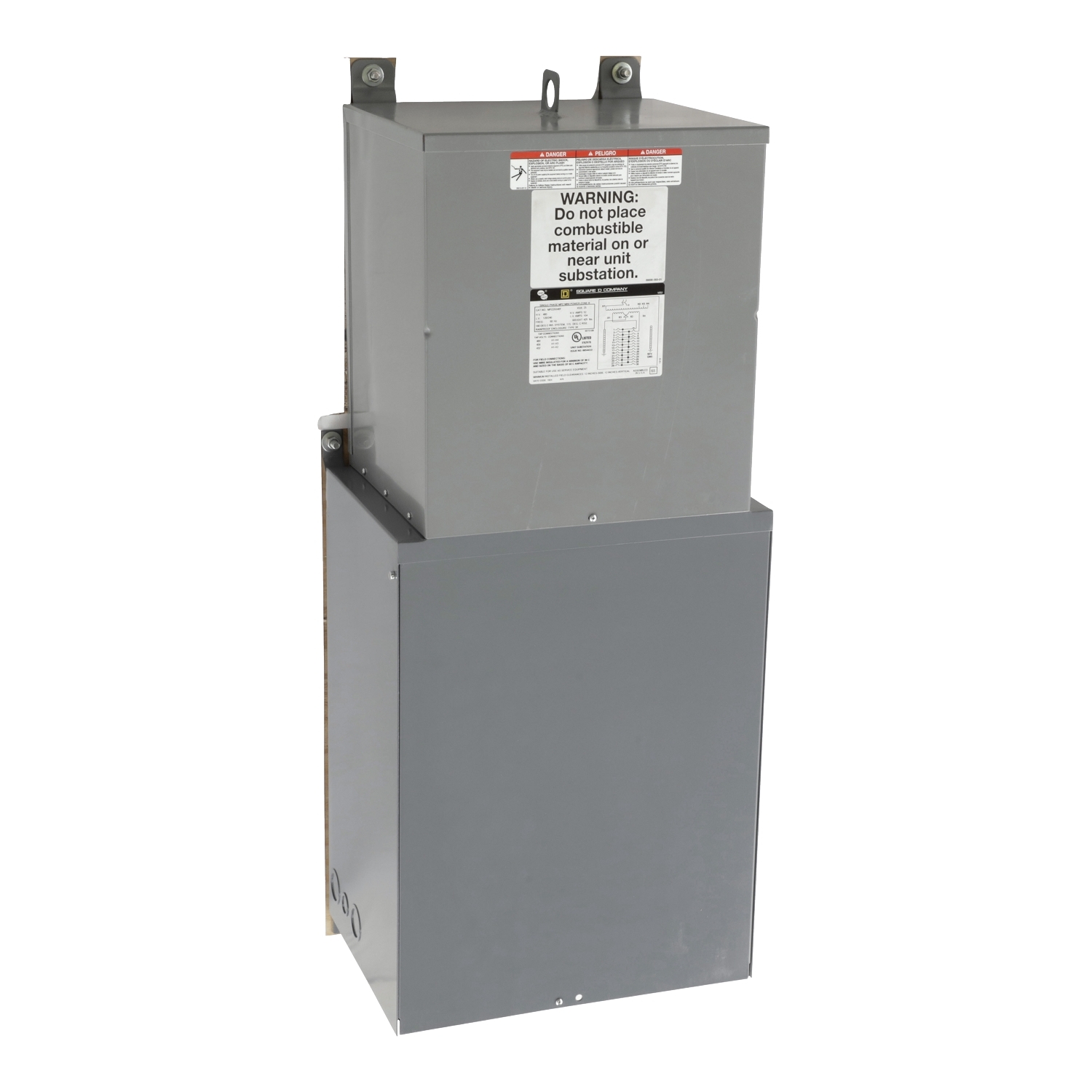 MPU15S40F Power Zone Substation, 480 V Primary, 120 to 240 V Secondary, 15 kVA Power Rating, 1 Phase