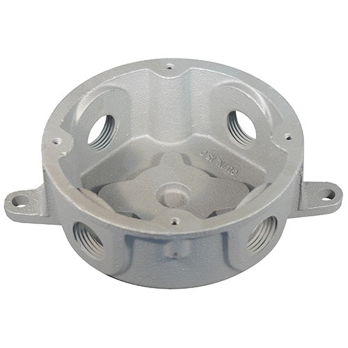 JBX-50L Unilets Conduit Outlet Box With Mounting Lugs, 1/2 in Hub, Malleable Iron, Triple Coated