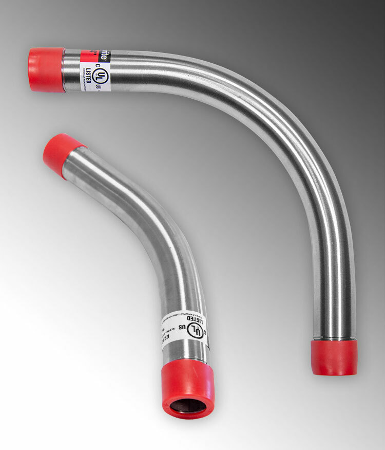 S61090EL00 Threaded End Conduit Elbow, 1 in Trade, 90 deg, 316 Stainless Steel, #4 Polished