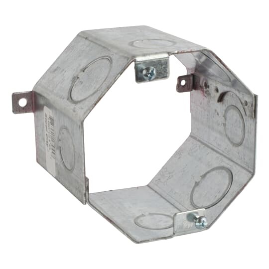 54551-1/2-3/4 Steel City Drawn Masonry Concrete Box, Steel, 35 cu-in Capacity, 1 Outlets, 8 Knockouts