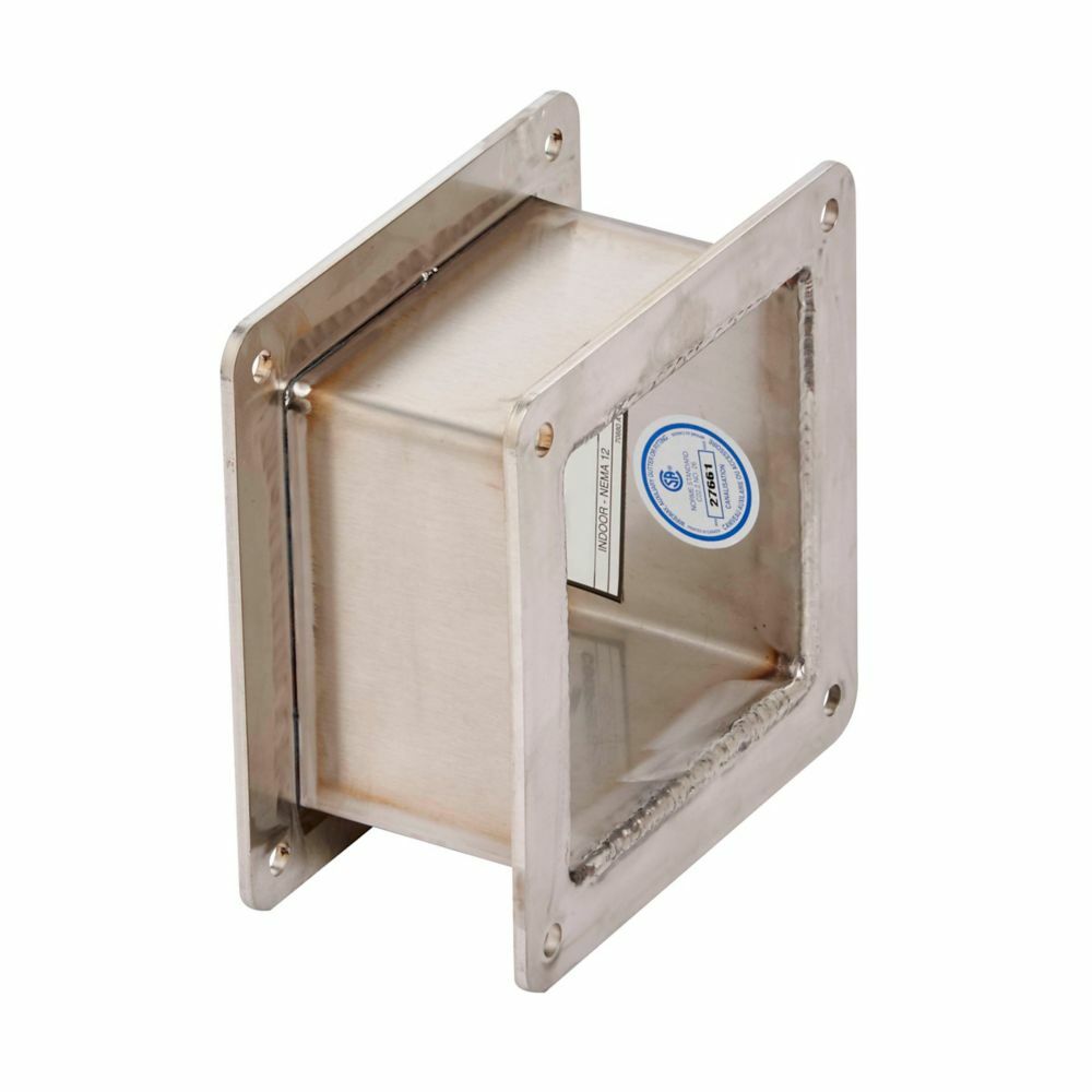 44-4XSFN6 Type 4X Hinged Feed-Through Screw Clamp Wireway Nipple Section, 4 x 4 in, For Use With Wireway, 304 Stainless Steel