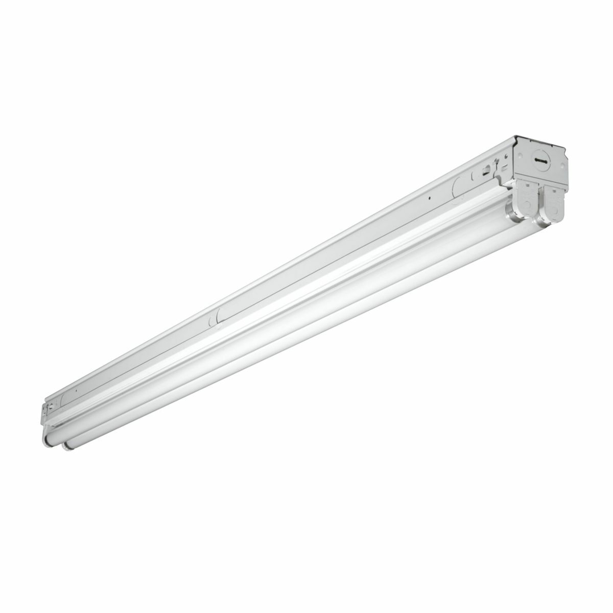 SNF-132-UNV-EB81-U Metalux SNF Narrow Universal Commercial Strip Light Fixture, (1) Lamps T8 Lamp, 31 W Fixture, 120/277 V AC, White Enamel Painted Housing