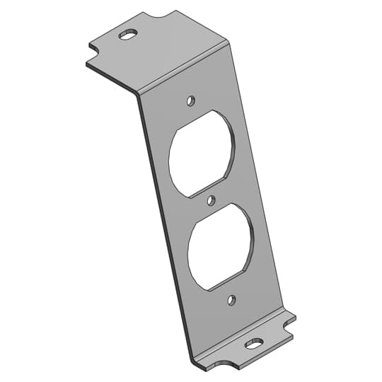 AFP-8A Steel City Duplex Power Panel Cover, 4-17/64 in L, For Use With AFM-8 Series Access Floor Module, Steel