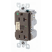8380 Duplex Heavy Duty Self-Grounding Surge Protective Straight Blade Receptacle, 125 V AC, 20 A, 5 kA Short Circuit