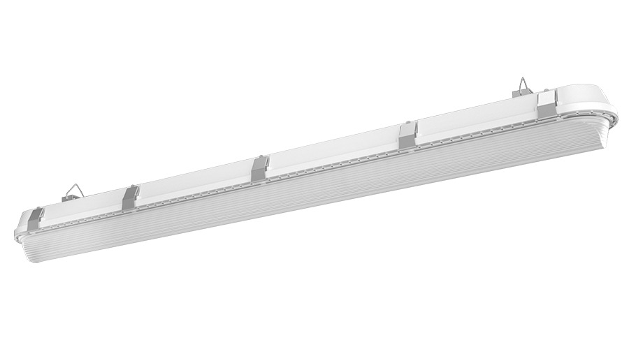 SHARK4-36W/D10 Dimmable Enclosed Gasketed Linear Washdown, 36 W Fixture, 120 to 277 VAC, White Housing
