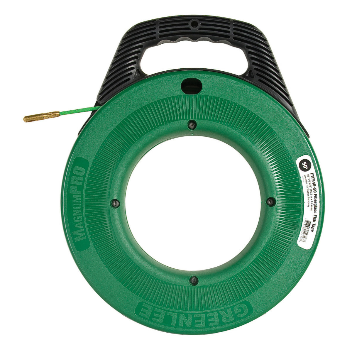 FTF540-50 MagnumPRO Lightweight Non-Conductive Fish Tape, 11/64 in W Tape, 50 ft L Tape, Fiberglass Tape