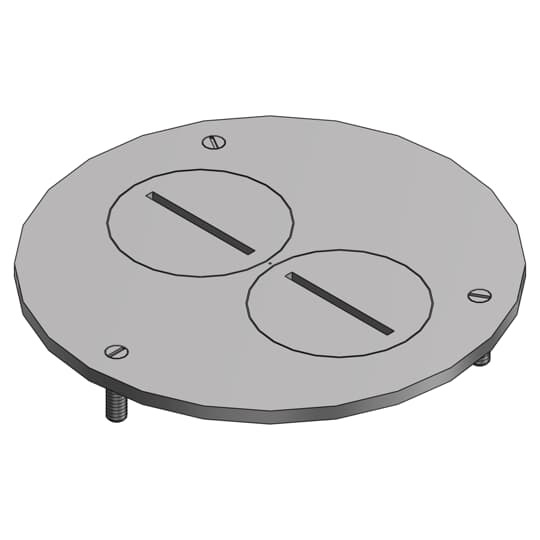 P-60-DU-AL Steel City Cover Plate, 4 in Dia, Aluminum