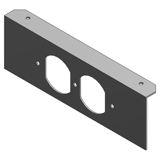 668S-1RP Steel City Recessed Service Device Plate, For Use With 668 S Ultra Shallow Recessed Floor Box, 1-Gang, 3/4 in Knockout, Steel