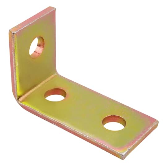 AB203 Superstrut 200 90 deg Angle Fitting, (3) Holes, 1-5/8 in L x 1-5/8 in W x 1/4 in THK, Steel
