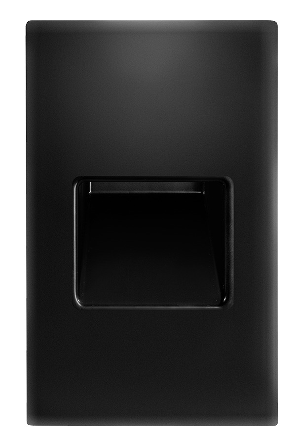 FSLEDV3NB/120 1/2 in Trim Vertical Step Light, LED Lamp, 3 W Fixture, 120 V AC, Black/Polyester Powder Coated Housing