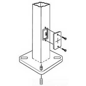 AB36-0 Anchor Bolt, 36 in L x 3 in W x 3 in H, For Use With RTS and RTSU 6-1/2 in Pole, Steel