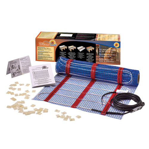 SAM1017 Warm Tiles Self-Adhesive Floor Warming Mat Kit, 11.33 ft L x 20 in W, 20 to 22 sq-ft Coverage, 120 V AC
