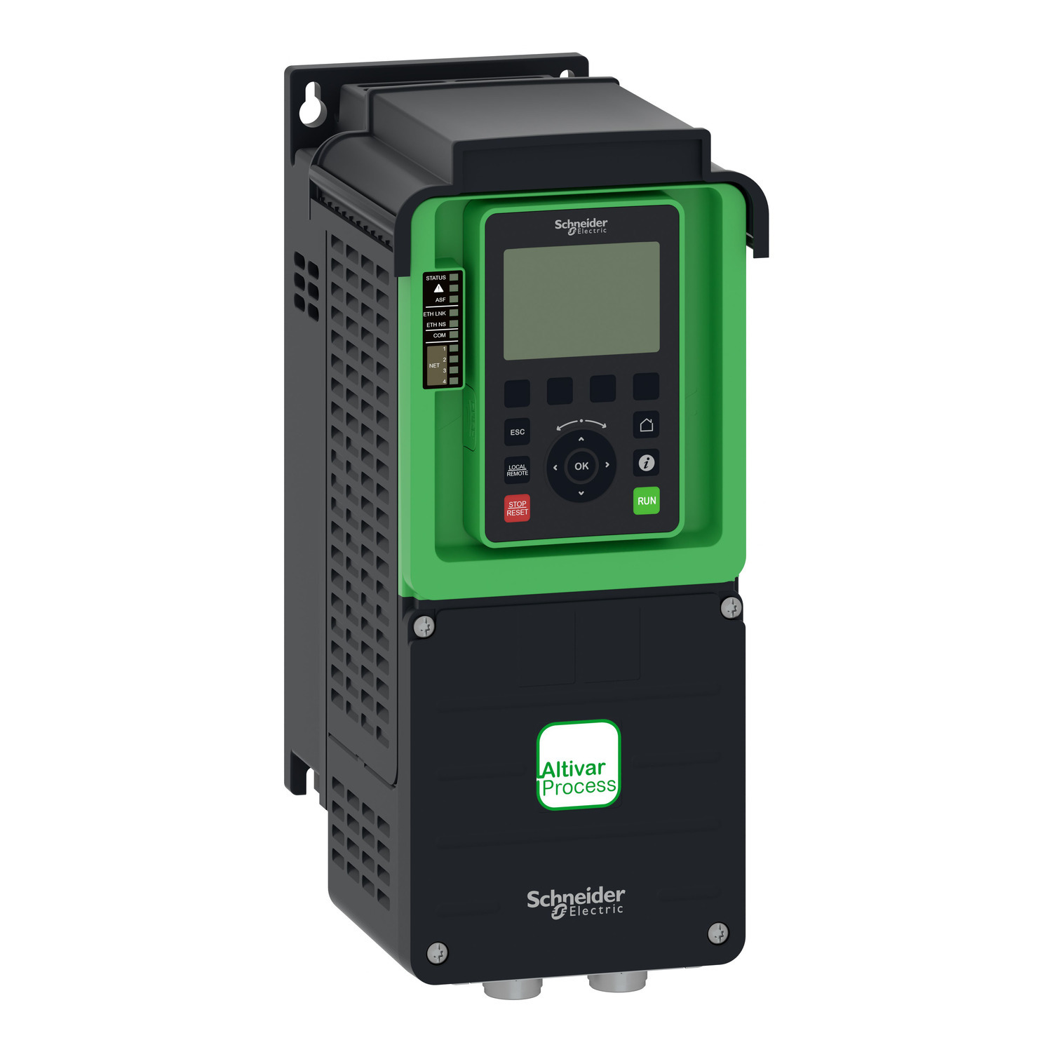 ATV630U40M3 Altivar Process 630 3-Phase Type 1 Standard AC Variable Speed Drive, 230 V AC, 10.2/11.7/12.9/15.1 A, 4 hp, 5 hp, 5.67 in W x 7.99 in D