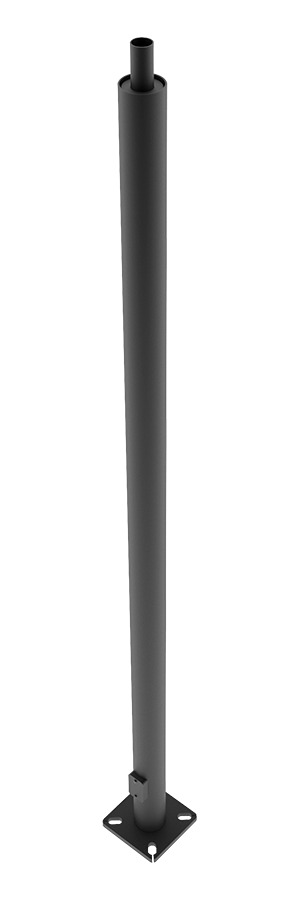 PR4-11-15WT Lighting Pole With 18-3/4 in Anchor Bolts, 15 ft H Mounting, 4 in, 11 ga THK, Steel