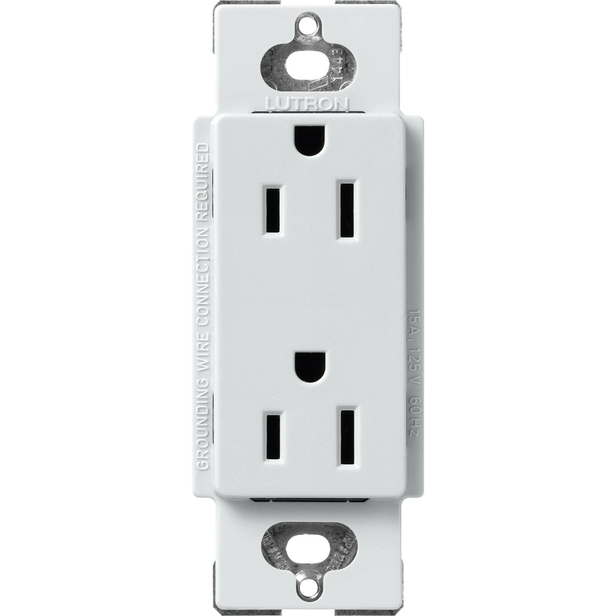 SCR-15-MI Claro Duplex Receptacle, Decorator-Style Outlet, 15 Amp, Satin, Mist