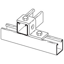 B105HDG Offset Z-Support, 3 Holes, 3-1/2 in L x 1-5/8 in W, For Use With B22 Series Channel, Strip Steel